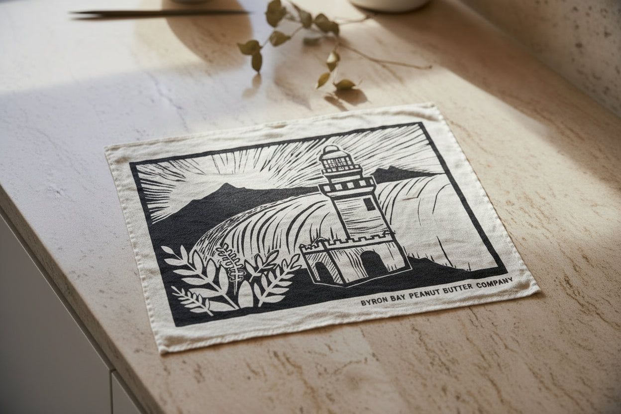 Byron Bay Peanut Butter Tea Towel